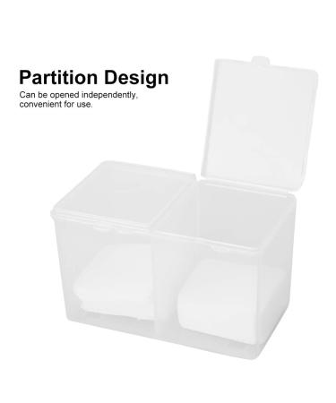 Cimenn 2 Grids Cotton Pads Container | Nail Polish & Glitter Powder Organizer Storage Box - Shop Internationally - Buy Online on GoSupps.com