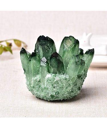 Room Decoration 1pc Natural Amethyst Cluster Crystal Quartz Specimen Reiki Stone Rough Crystals Home Decor (Color : Green Size : 400-500g) 400-500g Green