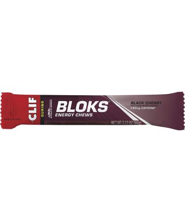Clif Shot Bloks Electrolyte Chews (Box of 18) - Black Cherry w/Caffeine - Buy Online on GoSupps.com