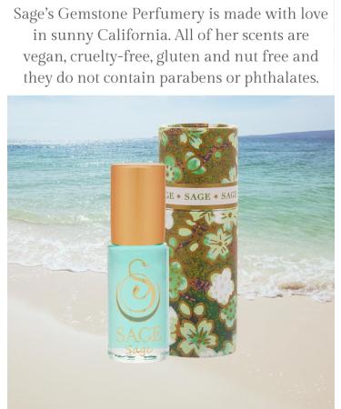 Sage Perfume Oil Roll-On by Sage 1/8 oz Vegan & Cruelty-Free Fresh Scent Cucumber White Sage Sweet Pea - Buy Online on GoSupps.com