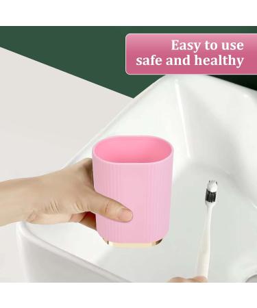 Travel Toothbrush Etui Box - 2-Piece Holder & Toothpaste Storage Portable Plastic Travel Cover in White & Pink - Buy Online on GoSupps.com