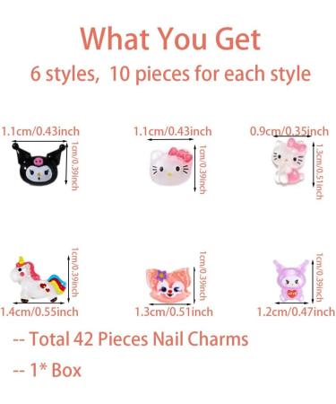 3D Kitty Cat Nail Art Charms 3D Cartoon Kawaii Tembelle Unicorns Nail Decorations for Nail Art Supplies Resin Nails Slime Rainbow Horse Charms Cute DIY Nail Accessories (42 Pcs) Kitty nail charms - Buy Online on GoSupps.com