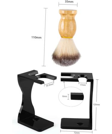 Beaupretty 3 Set Razor Kit - Black Shaving Brush Beard Brush & Stand for Men | Multi-Purpose Grooming Essentials - Buy Online on GoSupps.com