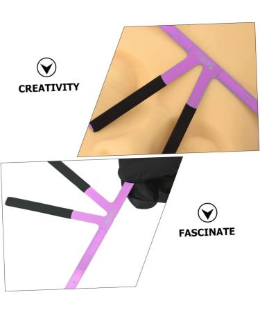 Mipcase Steel Shaper Triangle Measuring Eyebrow Tool Positioning Household Ruler Nose Position Stainless 13.8x7cm Purple - Buy Online on GoSupps.com