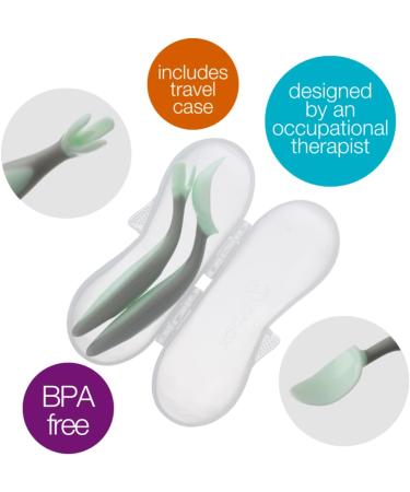 Uniquely Designed Toddler Cutlery Set in Pistachio - Fork and Spoon Combo - Buy Online on GoSupps.com