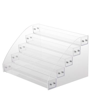 Nail polish organizer nail polish stand clear nail polish organizer acrylic nail polish holder durable nail polish acrylic clear makeup display stand rack organizer holder (5 layers)