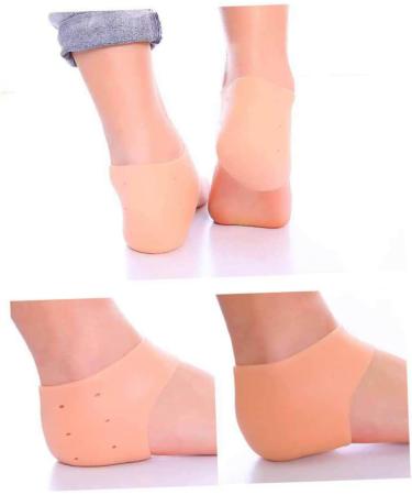 FOMIYES 10 Pairs Silicone Foot Heel Socks Cushion Sleeves Protective Sleeve Silicone Heel Grips Walking Accessories Reusable Moisturizing Feet Moisturizing Socks Foot Spa Socks Boots Crack - Buy Online on GoSupps.com