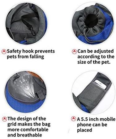 BIGWING Transport Bag for Dogs & Cats - Stylish Shoulder Carrier for Small Pets - Durable Linen Pet Tote in Blue - Buy Online on GoSupps.com