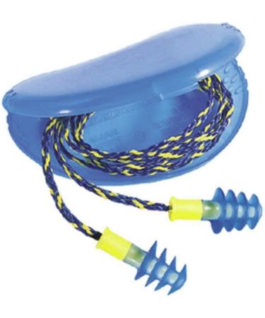 Leight Multiple Use Fusion Corded Earplugs - 4-Flange Blue & Yellow | 100 Pairs | Best Thermal Plastic Urethane Ear Protection - Buy Online on GoSupps.com