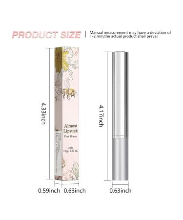 Pink Honey Lipstick Tinted Butter Lip Balm for Women Natural Sheer Moisturizing Nourishing Hydrating Pink Honey Shine Tint Lipstick Tinted Lip Stain Gloss with a Hint of Natural Cherry Vegan 1 Count (Pack of 1) A-#02 Pink - Buy Online on GoSupps.com