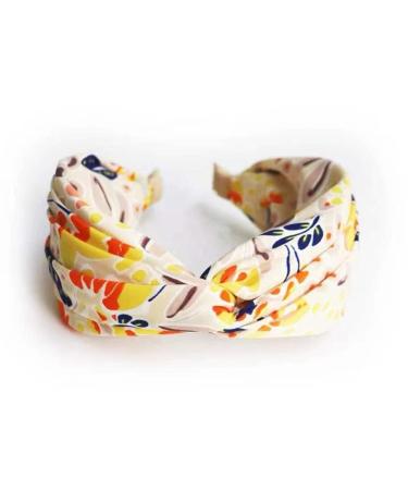 Chicmo 2-Pack Floral Twist Headbands - Fashion Fabric Hairbands for Face Wash, Travel, Vacation, Shopping - Buy Online on GoSupps.com