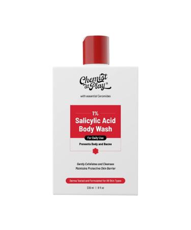 Che.mist at Play 1% Salicylic Acid Body Wash | Paraben & SLS Free | Exfoliating Shower Gel for Body Acne & Bumpy Skin - 236ml - Buy Online on GoSupps.com