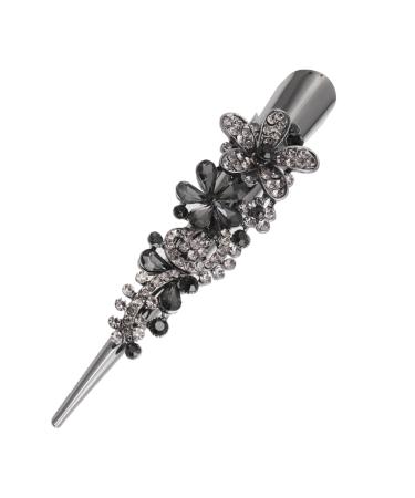 TOVINANNA 1Pc girl the flowers rhinestones crystals decor clip flower clip french hair clips for women modeling large rhinestones flat hair clip dense hair large