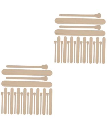 Beaupretty 200 STK waxed wooden stick wax applicator stick Professional wax stick hair removal device nose hair removal wax handheld hair removal pin H lzern