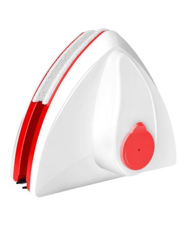 luxurious Magnetic Glass Window Cleaning Tool Water Discharge Double-Layer Wiper Household Special Window Cleaner for Home C Easy to Use White&red