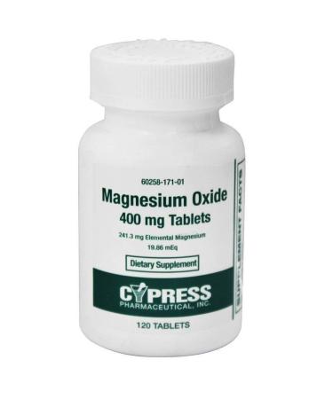 Magnesium Oxide 400 mg 120 Tablets Per Bottle (7 Bottles)