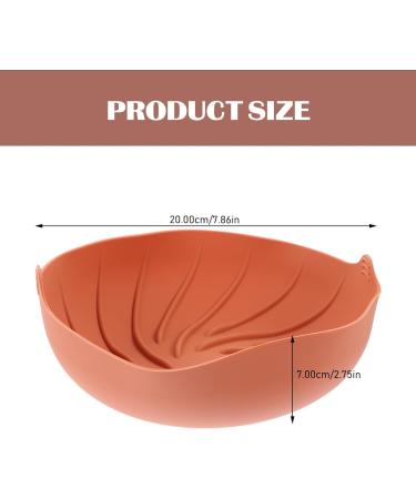 Zerodeko Fryer for Pad Oven Round Mat Accessory Microwave Kitchen Liner Air Reusable Pot Silicone Baking Rosy 20X20X7CM - Buy Online on GoSupps.com