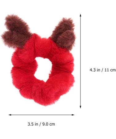 FRCOLOR Christmas Hair Scrunchie Plush Reindeer Antlers Hair Tie Hair Band Hair Bobbles Ponytail Holders Gifts for Girls Women - Buy Online on GoSupps.com