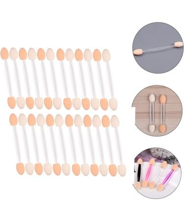 WOONEKY 50pcs Two-color Eyeshadow Brush Eye Shadow Brush Comestic Tools Plastic Handle White - Buy Online on GoSupps.com
