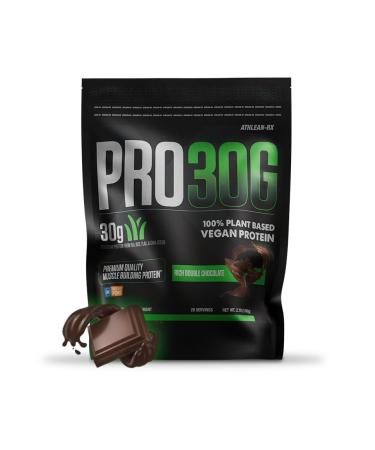 PRO 30G Vegan Protein Powder by ATHLEAN-X Plant-Based Muscle Recovery & Growth Formula Gluten-Free NSF Certified for Sports High Protein Supplement for Strength (Rich Double Chocolate)