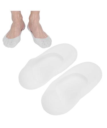 Breathable Non-Slip Silicone Foot Protector - White Large Size - Soft Silicone Socks for Foot Care - Buy Online on GoSupps.com