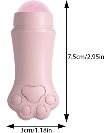 Jade Face Roller Puffiness Reducing Roller Facial Roller Skincare Roller Cat Claw Facial Skin Massager Roller Jade Stone Skin Care Tool Relaxing Jade Roller for Skin Pink - Buy Online on GoSupps.com