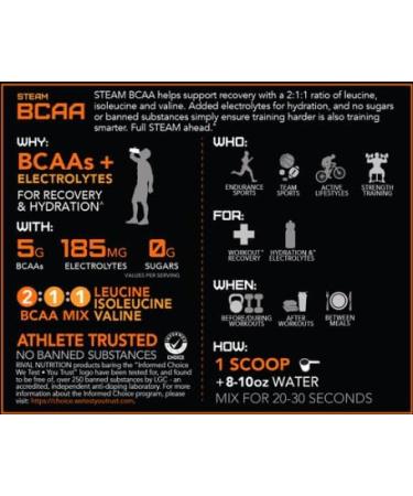 STEAM BCAA Juicy Orange 225g - Buy Online on GoSupps.com
