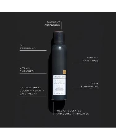 Kristin Ess Brunette Dry Shampoo | Vegan Oil-Absorbing Powder Spray for Dark Hair (4 fl. oz - Buy Online on GoSupps.com