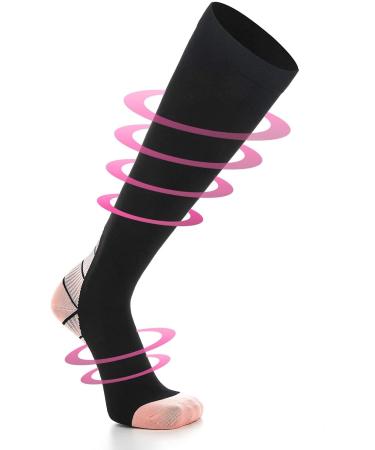 Weekend Peninsula Compression Socks - Unisex Knee High Stockings for Sports Travel & Medical Use - S-M Pink - Buy Online on GoSupps.com