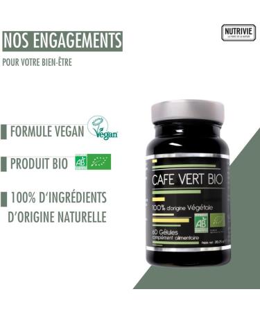 Organic Green Coffee 60 Capsules Vegan Organic NUTRIVIE Made in France - Buy Online on GoSupps.com