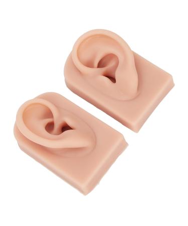 Soft Silicone Ear Model for Piercing Practice - Flexible Reusable 1 Pair Medium Skin Color - Perfect for Doctors & Salons - Buy Online on GoSupps.com