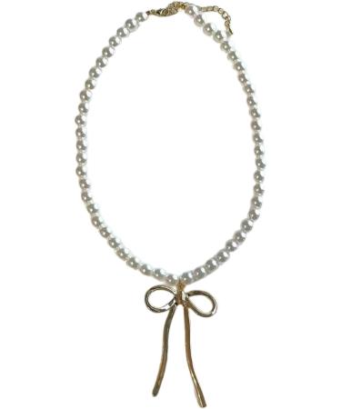 Oralgo Handmade Pearl Necklace for Women & Girls | Elegant Choker with Loop Trailer - Fashionable Collarbone Chain - Buy Online on GoSupps.com