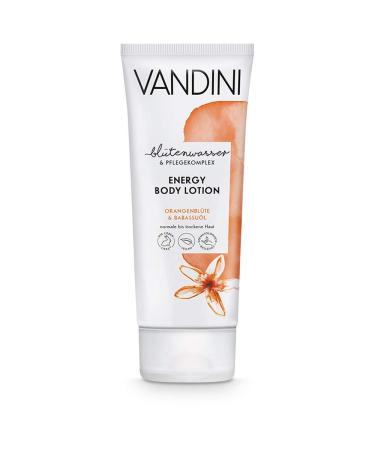 VANDINI Energy Body Lotion Woman with Orange Blossom & Babassu Oil - Body Lotion for Normal to Dry Skin - Vegan Free from Silicones Parabens & Mineral Oil (1x 200 ml)