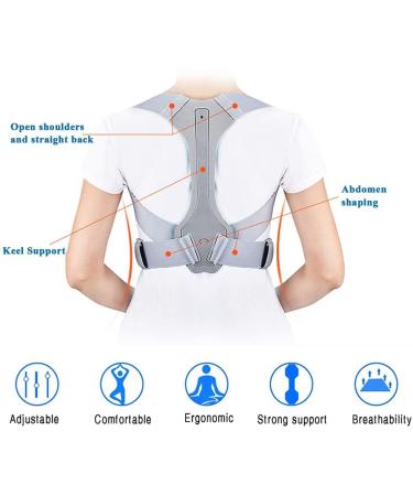 Posture Corrector Correction Belt for Kyphosis Adjustable Clavicle Brace to Comfortably Improve Bad Posture for Men and Women Posture Corrector for Women and Men S Feito na China Full moon lofty - Buy Online on GoSupps.com