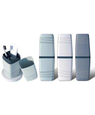 3 pieces of toothbrushes etui travel set toothbrush cups of portable mouthwear for camping travel business trips at home school creative toothbrush case travel gadgets travel toothbrush (3 colors)