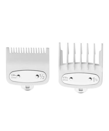 2 Sizes Limit Comb Hair Clipper Guide Attachment for Cordless Electric Hair Clipper Shaver Salon Haircutting Tool (Color : Red) (White)