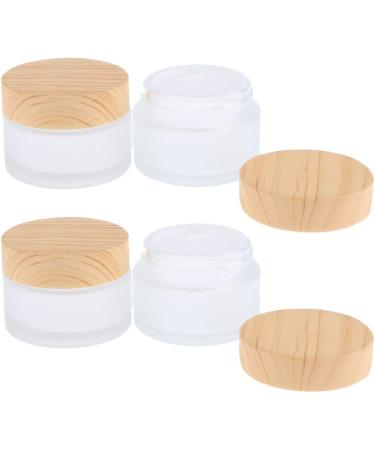 B Blesiya 4 Pieces 50g Empty Glass Cream Jars - Ointment & Cosmetic Containers with Screw Lid for International Shipping - Buy Online on GoSupps.com