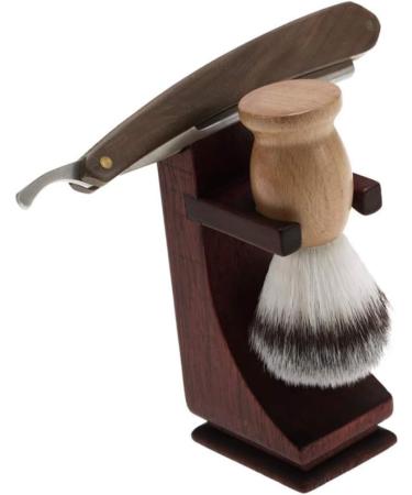 Buy NOLITOY Bamboo Razor Stand & Shaving Brush Holder - Men s Shaving Organizer for Razors & Brushes | International Shipping Available - Buy Online on GoSupps.com
