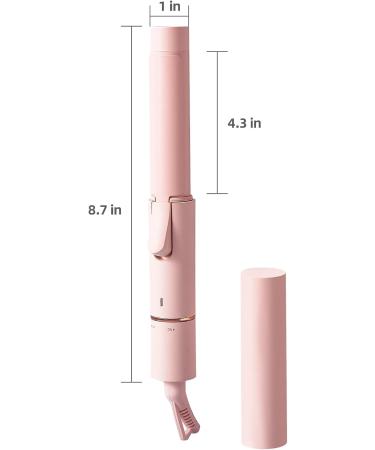 NOVUS Mini Curling Iron for Short Hair - Dual Voltage Ceramic Wand for Fast Heat-Up - 1 Inch Pink Portable Curler - Buy Online on GoSupps.com