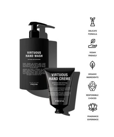PREVIA Virtuous Soap Set | Soothing Hand Wash & Hydrating Hand Creme - International Shipping Available - Buy Online on GoSupps.com