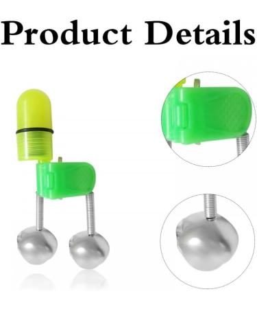 Dongker LED Fishing Bells - 10-Pack Eel Bells with Clamp | Portable Double Fishing Bells for Outdoor Fishing Rods - Buy Online on GoSupps.com