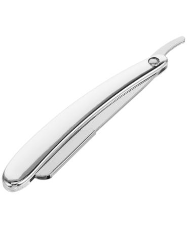 Minkissy razor accessories eyebrow razor blade holder made of stainless steel holder for hairdressing blades shaver holder with straight edge razor for men bears stainless steel 304 bracket man