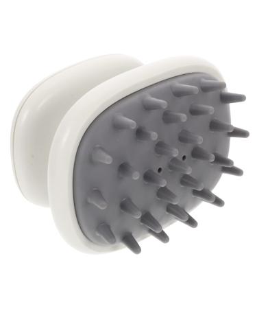 Healvian 2st Shampoo brush hairbrush hairbrush handwascher hair massage clerk hair wash brush hair-head skin brush portable rubber head brush head men and women plastic white