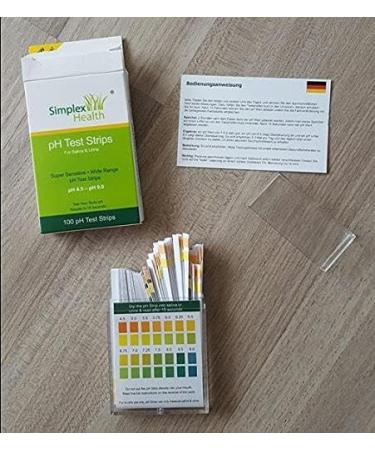 SimplexHealth pH Test Strips (100 pcs) - Track Your Acid-Base Balance in Urine & Saliva - International Shipping Available - Buy Online on GoSupps.com