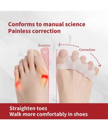 AGARES Toe Spacers (8-Piece Set) | Bunions Correction for Women & Men | Toe Brace for Foot Pain & Plantar Fasciitis - White - Buy Online on GoSupps.com