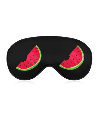 Watermelon Cartoon Sleep Mask Eye Cover for Sleeping Blindfold with Adjustable Strap Blocks Light Night Travel Nap for Men Women
