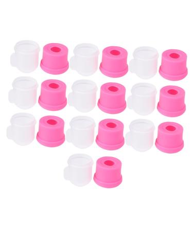 Beaupretty Cleanser Nails nail clips gel removal finger clips gel remover gel nail remover clips soak off clip caps polish remover cleaner nails gel nail soaker covers Brightener Nail 4X2.5X2.5CM Pink