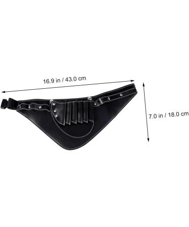 Beaupretty 3-Piece Hairdressing Kit | Scissor Belt Holder Hair Scissors Bag & Brush | Durable PU Black | International Shipping Available - Buy Online on GoSupps.com