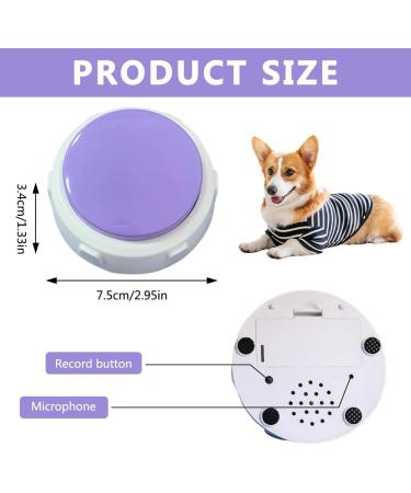NAVESO Buzzer Set - 4 Recordable Answer Buzzers for Dog Interaction | Interactive Pet Training Sound Buttons - Buy Online on GoSupps.com