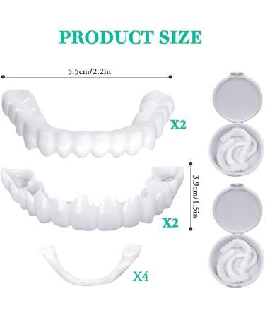 Yangun Teeth for Plugging In - 2 Pairs of Provisional Dentures & Veneers | Quality Fake Teeth for Women - Buy Online on GoSupps.com